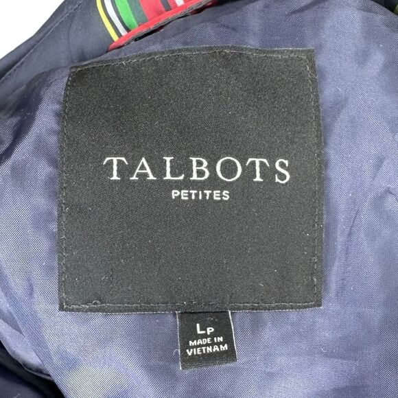 |EUC| TALBOTS Plaid Ruffle Down Fill Puffer Jacket - Picture 5 of 6